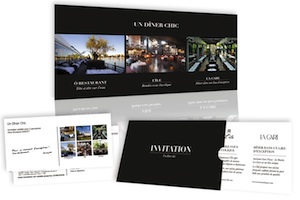 Cadeau invitation restaurant diner chic